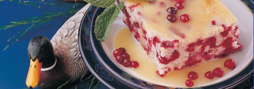 Wild Tundra Cranberry Cake with Warm Butter Sauce Wild Tundra Cranberry Cake with Warm Butter Sauce