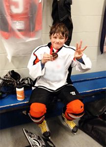 Elliot in LA Kings Dressing Room Elliot in LA Kings Dressing Room