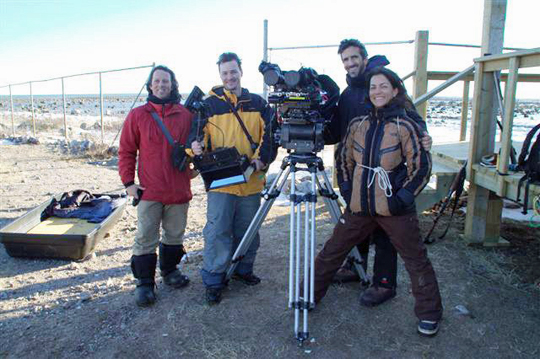 Polar Bears: A Summer Odyssey Film Crew - L to R Andy MacPherson, Stewart Mayer, Adam Ravetch, Indy Saini Polar Bear Movie Film Crew: L to R Andy MacPherson, Stewart Mayer, Adam Ravetch, Indy Saini