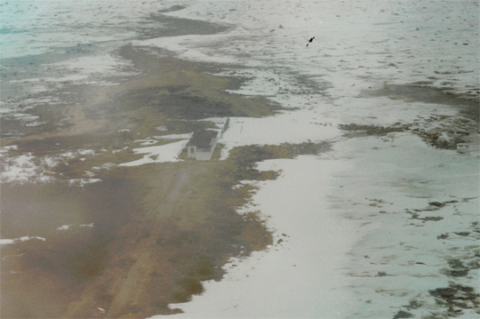 Original Lodge at Seal River in Fog Seal River Lodge in 1993