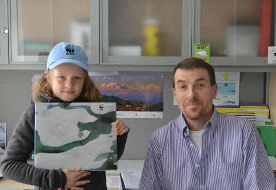 Olivia Clement and WWF Polar bear Biologist Geoff York Olivia Clement and WWF Polar bear Biologist Geoff York