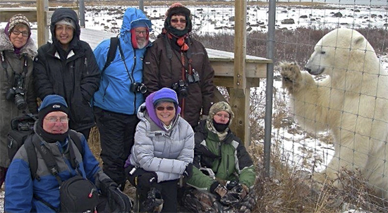Bob the polar bear joins us for a group photo Bob the polar bear joins us for a group photo