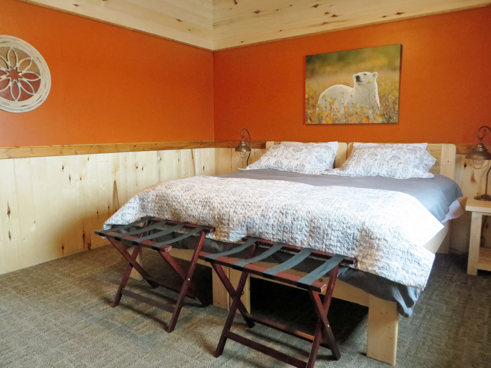 Bedroom at Nanuk Polar Bear Lodge. You'll sleep better than the explorers did!