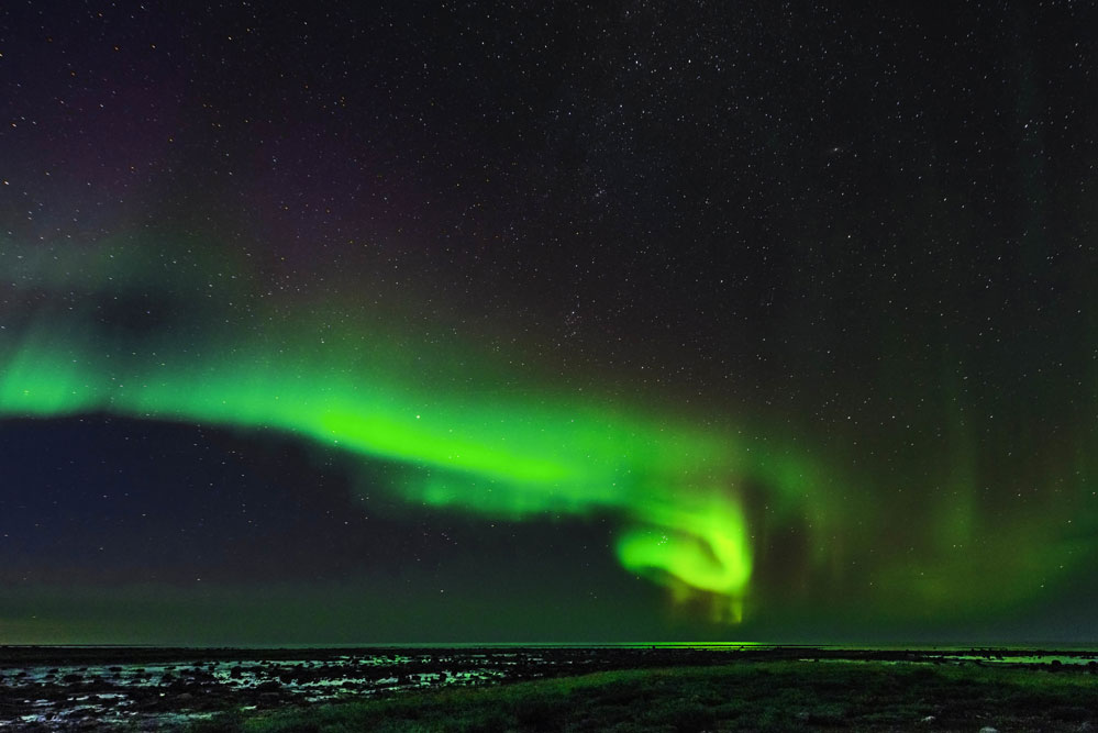 Northern Lights. Seal River Heritage Lodge. Jad Davenport photo.