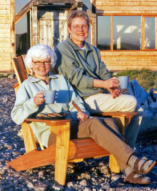Congratulations Laura and Betty Ann! From Blueberries & Polar Bears cookbook authors Helen Webber (left) and Marie Woolsey.