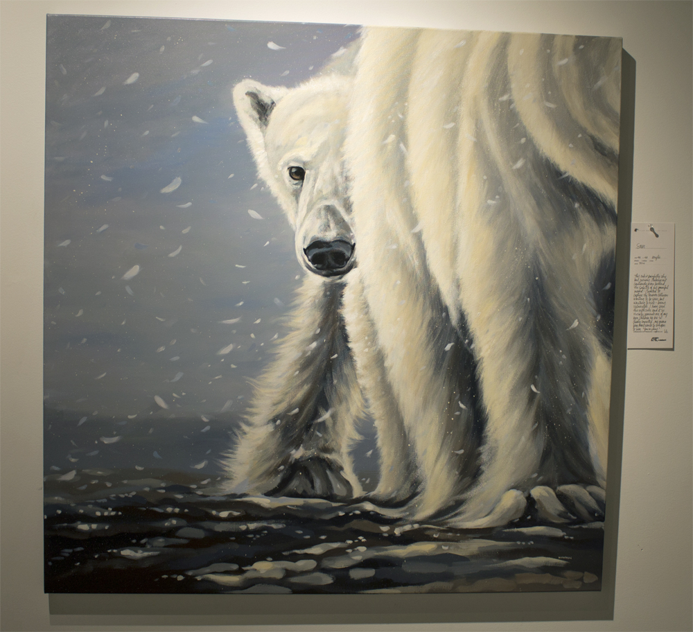 Sam. "Painfully shy but curious..." painting by by Kal Barteski.