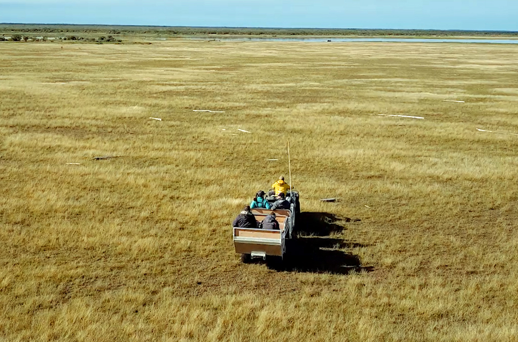 Over the tidal grass flats of Hudson Bay and on to some great brook trout fishing!