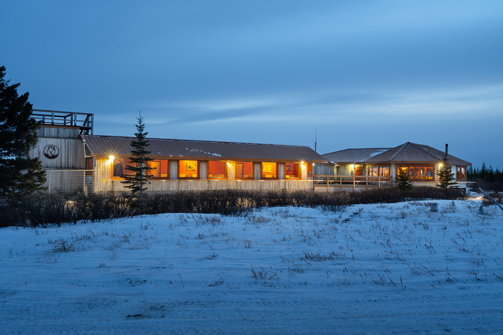 Nanuk Polar Bear Lodge. Draped in blue. Scott Zielke photo.